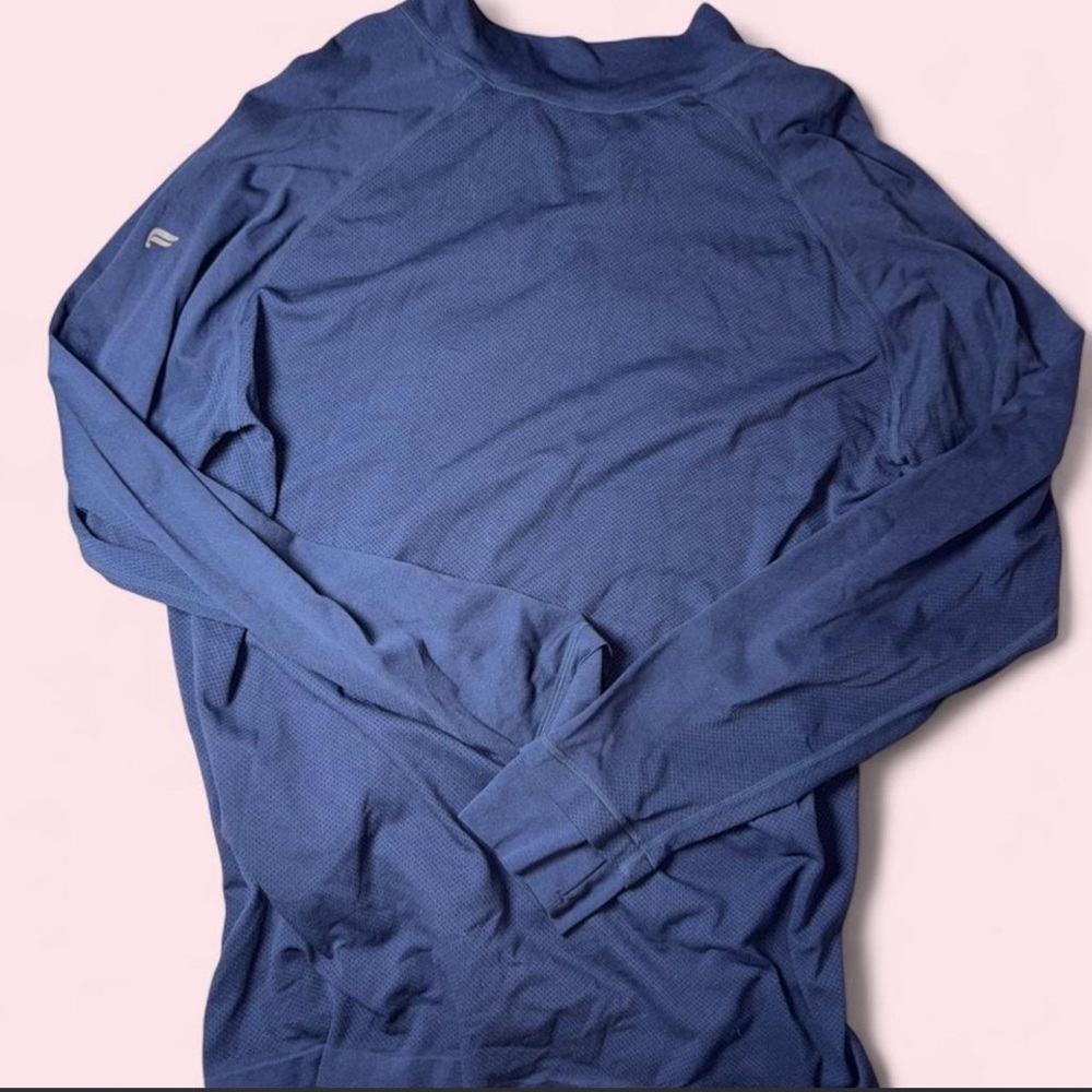 Fabletics Navy Blue Quarter-Zip Pullover - image 2